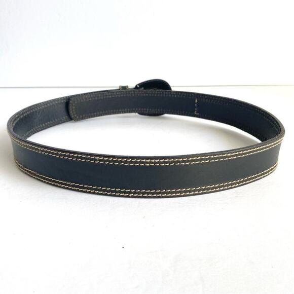 Vintage Black Leather Belt Wide Ranger Style CW Clifford & Willis Womens S / M - Picture 2 of 9